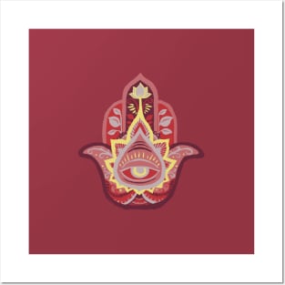 Hamsa Hand - Garnet(January) Posters and Art